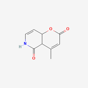 molecular formula C9H9NO3 B12329049 2H-Pyrano[3,2-c]pyridine-2,5(4aH)-dione, 6,8a-dihydro-4-methyl- 