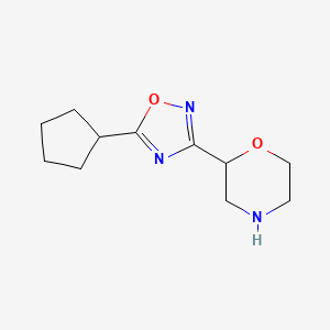 2-(5-Cyclopentyl-1,2,4-oxadiazol-3-yl)morpholine