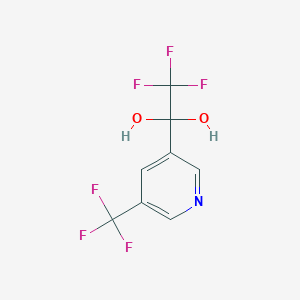 2,2,2-Trifluoro-1-(5-(trifluoromethyl)pyridin-3-yl)ethane-1,1-diol