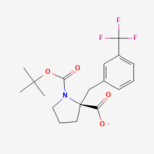 1,2-Pyrrolidinedicarboxylic acid, 2-[[3-(trifluoromethyl)phenyl]methyl]-, 1-(1,1-dimethylethyl) ester, (2S)-