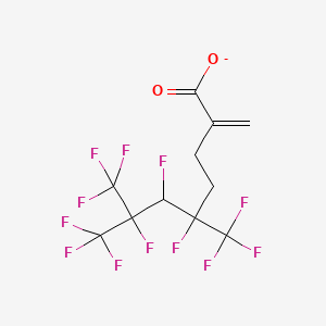 molecular formula C11H7F12O2- B12329134 2,3,4,5,5,5-Hexafluoro-2,4-bis(trifluoromethyl)pentylmethacrylate 