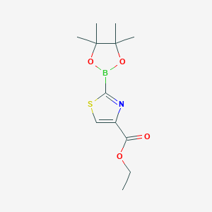 4-Thiazolecarboxylic acid, 2-(4,4,5,5-tetramethyl-1,3,2-dioxaborolan-2-yl)-, ethyl ester