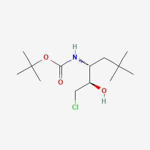 molecular formula C13H26ClNO3 B12329200 tert-butyl N-[(2R,3R)-1-chloro-2-hydroxy-5,5-dimethylhexan-3-yl]carbamate 