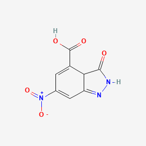 molecular formula C8H5N3O5 B12329206 3-Hydroxy-6-nitro-4-(1H)indazole carboxylic acid 