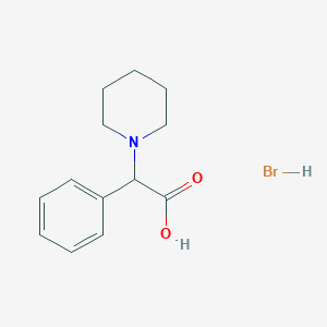 molecular formula C13H18BrNO2 B12329207 2-Phenyl-2-(piperidin-1-yl)acetic acid hydrobromide 