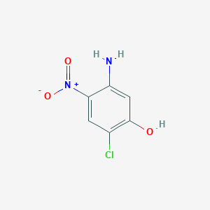 molecular formula C6H5ClN2O3 B12329305 5-Amino-2-chloro-4-nitrophenol 