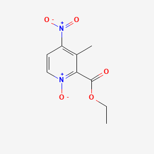 2-Pyridinecarboxylic acid, 3-methyl-4-nitro-, ethyl ester, 1-oxide