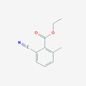 molecular formula C11H11NO2 B12329389 Ethyl 2-cyano-6-methylbenzoate 