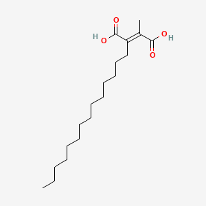molecular formula C19H34O4 B1232939 (E)-2-methyl-3-tetradecylbut-2-enedioic acid 