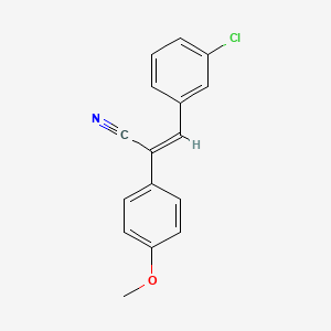2-(p-Methoxyphenyl)-3-(m-chlorophenyl)acrylonitrile