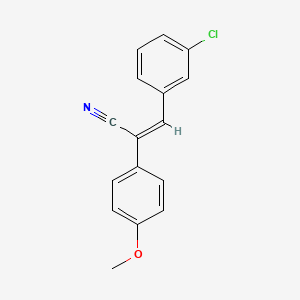 molecular formula C16H12ClNO B1232940 2-(p-Methoxyphenyl)-3-(m-chlorophenyl)acrylonitrile CAS No. 7146-74-9