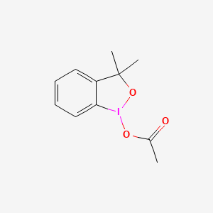 molecular formula C11H13IO3 B12329410 Acetic acid, 3,3-dimethyl-1,2-benziodoxol-1(3H)-yl ester 