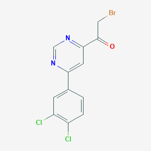 2-Bromo-1-(6-(3,4-dichlorophenyl)pyrimidin-4-yl)ethanone