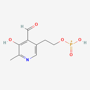 2-(4-Formyl-5-hydroxy-6-methylpyridin-3-yl)ethoxy-hydroxy-oxophosphanium