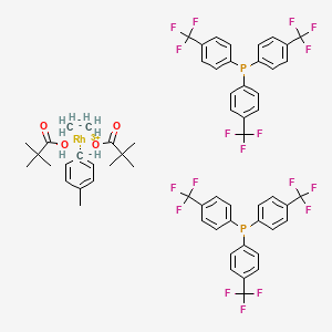 Carbanide;2,2-dimethylpropanoic acid;methylbenzene;rhodium(3+);tris[4-(trifluoromethyl)phenyl]phosphane