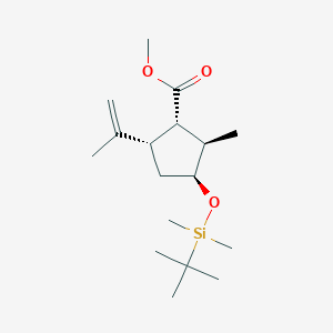 Cyclopentanecarboxylic acid, 3-[[(1,1-dimethylethyl)dimethylsilyl]oxy]-2-methyl-5-(1-methylethenyl)-, methyl ester, (1S,2R,3S,5S)-