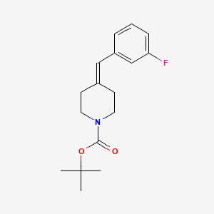 molecular formula C17H22FNO2 B12329495 Tert-butyl 4-(3-fluorobenzylidene)piperidine-1-carboxylate 