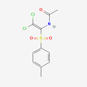 N-[2,2-Dichloro-1-(4-methylbenzene-1-sulfonyl)ethenyl]ethanimidic acid