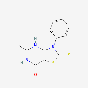 Thiazolo[4,5-d]pyrimidin-7(6h)-one, 2,3-dihydro-5-methyl-3-phenyl-2-thioxo-