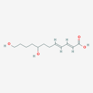 molecular formula C12H20O4 B1232959 8,12-Dihydroxy-2,4-dodecadienoic acid CAS No. 156368-99-9