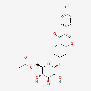 [(2R,3S,4S,5R,6R)-3,4,5-trihydroxy-6-[[3-(4-hydroxyphenyl)-4-oxo-4a,5,6,7,8,8a-hexahydrochromen-7-yl]oxy]oxan-2-yl]methyl acetate