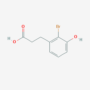 molecular formula C9H9BrO3 B12329623 3-(2-Bromo-3-hydroxyphenyl)propanoic acid 