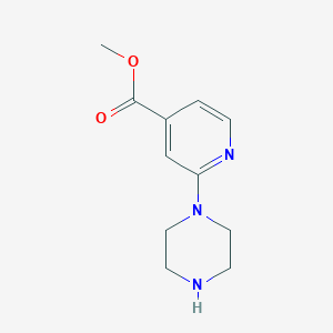 molecular formula C11H15N3O2 B12329631 2-Piperazin-1-yl-isonicotinic acid methyl ester 