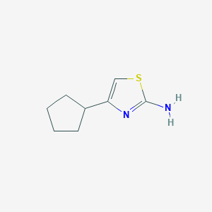 molecular formula C8H12N2S B12329640 4-Cyclopentylthiazol-2-amine 