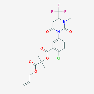 (2-Methyl-1-oxo-1-prop-2-enoxypropan-2-yl) 2-chloro-5-[3-methyl-2,6-dioxo-4-(trifluoromethyl)-1,3-diazinan-1-yl]benzoate