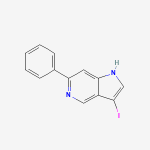 molecular formula C13H9IN2 B12329665 3-Iodo-6-phenyl-5azaindole 