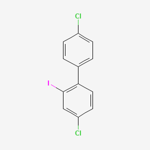 molecular formula C12H7Cl2I B12329716 4,4'-Dichloro-2-iodo-1,1'-biphenyl 