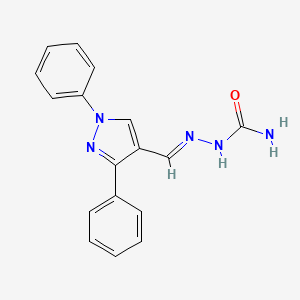 molecular formula C17H15N5O B1232974 [(E)-(1,3-diphenylpyrazol-4-yl)methylideneamino]urea 