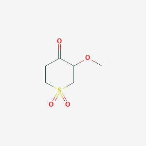 molecular formula C6H10O4S B12329779 3-Methoxy-1lambda6-thiane-1,1,4-trione 