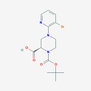 (S)-4-(3-Bromopyridin-2-yl)-1-(tert-butoxycarbonyl)-piperazine-2-carboxylic acid