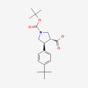 1,3-Pyrrolidinedicarboxylic acid, 4-[4-(1,1-dimethylethyl)phenyl]-, 1-(1,1-dimethylethyl) ester, (3R,4S)-rel-