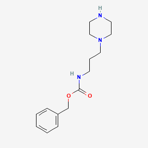 molecular formula C15H23N3O2 B12329914 Benzyl N-[3-(piperazin-1-yl)propyl]carbamate 