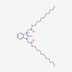 molecular formula C32H53N2O4+ B12329923 Decyl 2-[3-(2-decoxy-2-oxoethyl)-2-methylbenzimidazol-3-ium-1-yl]acetate 