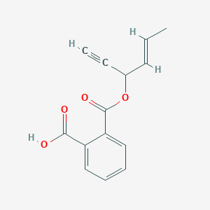 molecular formula C14H12O4 B12329940 2-([(1-Eth-1-ynylbut-2-enyl)oxy]carbonyl)benzoic acid 