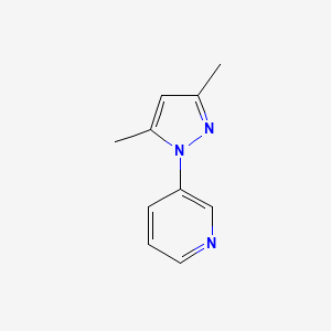 molecular formula C10H11N3 B12329943 3-(3,5-Dimethyl-1H-pyrazol-1-yl)pyridine 