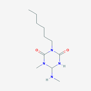 1,3,5-Triazine-2,4(1H,3H)-dione, 3-hexyl-1-methyl-6-(methylamino)-