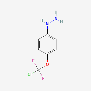 molecular formula C7H7ClF2N2O B12330034 4-[Chloro(difluoro)methoxy]phenylhydrazine hydrochloride 