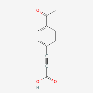 molecular formula C11H8O3 B12330079 3-(4-Acetylphenyl)prop-2-ynoic acid 