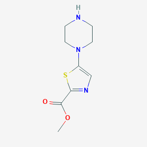 2-Thiazolecarboxylic acid, 5-(1-piperazinyl)-, methyl ester