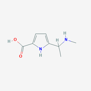 1H-Pyrrole-2-carboxylic acid, 5-[1-(methylamino)ethyl]-