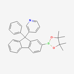 3-[9-Phenyl-2-(4,4,5,5-tetramethyl-1,3,2-dioxaborolan-2-yl)-9H-fluoren-9-yl]pyridine