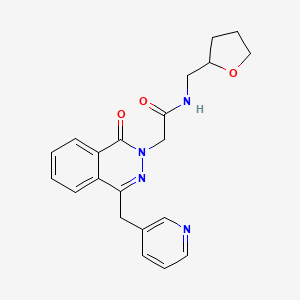 molecular formula C21H22N4O3 B1233018 N-(2-oxolanylmethyl)-2-[1-oxo-4-(3-pyridinylmethyl)-2-phthalazinyl]acetamide 