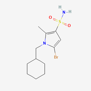 5-bromo-1-(cyclohexylmethyl)-2-methyl-1H-pyrrole-3-sulfonamide