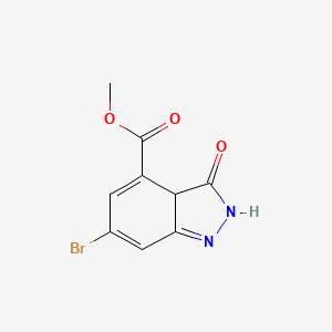 molecular formula C9H7BrN2O3 B12330235 6-Bromo-3-hydroxy-4-indazolecarboxylic acid methyl ester 