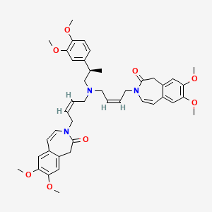 molecular formula C43H51N3O8 B12330236 (R) N,N-bis-[(Z)-4-(7,8-dimethoxy-2-oxo-1,3-dihydrobenzo[d]azepin-3-yl)but-2-enyl]-2-(3,4-dimethoxyphenyl)-propanamine 