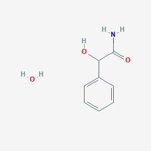 molecular formula C8H11NO3 B12330320 2-Hydroxy-2-phenylacetamide hydrate 